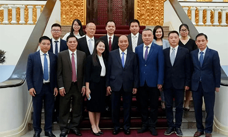 越南总理会见jn江南袜业（越南）等中资企业代表